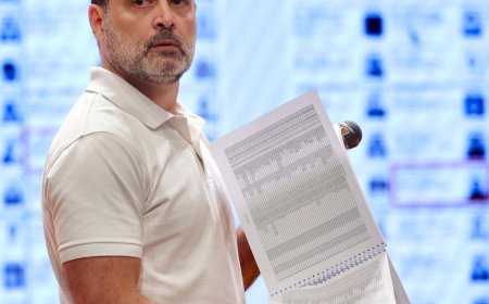 राहुल बोले- फॉर्म 6 में अवैध तरीके से बदलाव हुआ:चुनाव आयोग से सवाल- TCS को आदेश किसने दिया, कंपनी में किसने मंजूरी दी