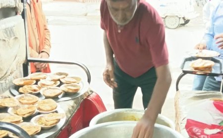दादा नगर में निःशुल्क भोजन वितरण:640वीं रसोई में 100 श्रमिकों ने प्रसाद ग्रहण किया