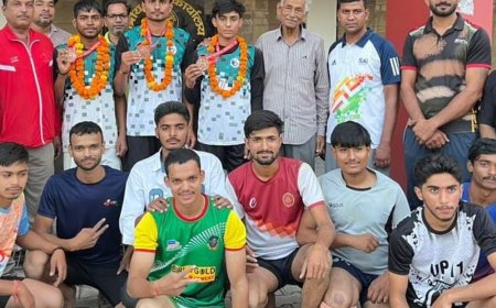 सहारनपुर के चार कबड्डी खिलाड़ियों ने कांस्य जीता:दिल्ली में हुई डीएवी नेशनल स्पोर्ट्स प्रतियोगिता में उत्तर प्रदेश टीम को तीसरा स्थान