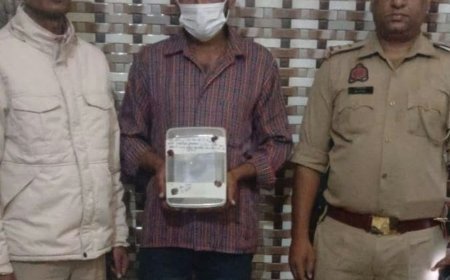 शामली में ई-रिक्शा चोरी का खुलासा, आरोपी गिरफ्तार:तीन पहिये, दो बैटरी और 315 बोर का तमंचा हुआ बरामद