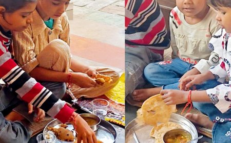 महाअष्टमी-नवमी पर कन्या पूजन के साथ नवरात्रि का समापन:घरों और मंदिरों में गूंजे माता के जयकारे, कन्याओं को भोजन कराकर सुख-समृद्धि की कामना की