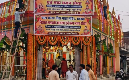 जौनपुर में भजन संध्या:'चौरा माता मंदिर' में 18 को सजेगी माता की चौकी