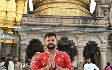 बाबा विश्वनाथ के दरबार में पहुंचे सुरेश रैना:कचौड़ी-जलेबी और बाटी-चोखा खाया, कहा- ढेर सारे प्यार के साथ, बहुत बढ़िया खाना
