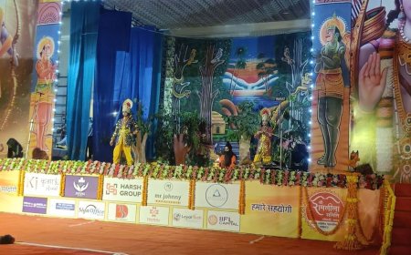 गोमती नगर में श्रीरामलीला मंचन:पहले दिन रामजन्म, ताड़का वध और धनुष यज्ञ के प्रसंगों की कलाकारों ने दी प्रस्तुति