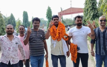 शिवनगर वार्ड-7 में संतोष पांडेय 55 वोट से जीते:महराजगंज में सभासद पद के उपचुनाव की मतगणना पूरी