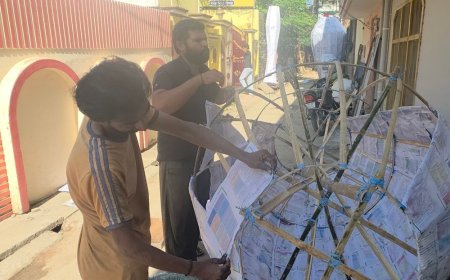 गोंडा में 61 साल से मुस्लिम परिवार बना रहा रावण:पिता ने 46 साल बनाए रावण, अब बेटे शाहिद ने संभाली जिम्मेदारी