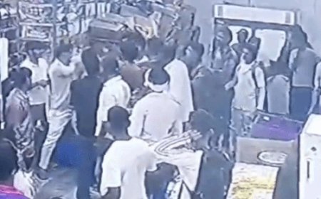 गंगानगर में कारोबारी के बेटों पर हमले का VIDEO:VIDEO में पीटते दिख रहे 10 से 12 हमलावर, दरोगा बोला- मामूली मारपीट तो है
