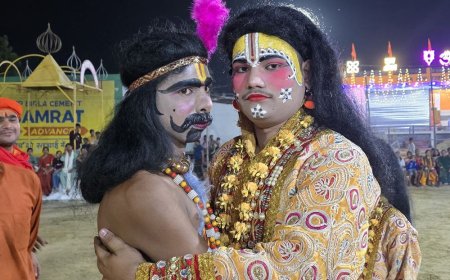 बाराबंकी में हुआ राम-भरत मिलाप का मंचन:प्रभु श्रीराम की चरण पादुकाएं सिर पर रख अयोध्या लौटे भरत