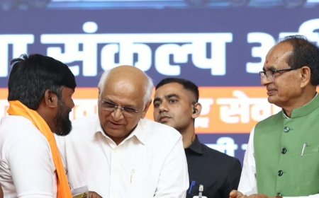 वाराणसी से वडनगर सेवा यात्रा खत्म हुई:भूपेंद्र पटेल और शिवराज सिंह चौहान शामिल हुए; पीएम के जनसेवा में 25 साल होने पर शुरू हुई थी
