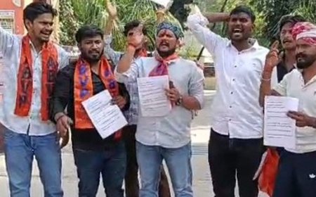 अभाविप ने संवैधानिक संस्थाओं पर सवाल उठाने का विरोध किया:भदोही में नेता बोले- लोकतंत्र कमजोर करने की कोशिश