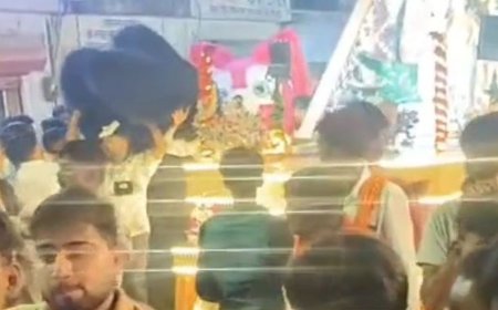 कन्नौज के SBS ग्राउंड से निकली रामबारात, सड़कों पर भीड़:झांकियों के दर्शन को उमड़े लोग, डीजे-बैंड की धुन पर झूमे श्रद्धालु
