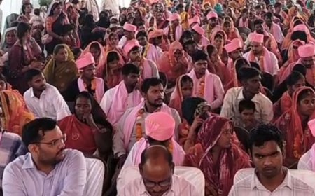 कामाख्या धाम में सामूहिक विवाह समारोह, 176 जोड़े बने हमसफर:दो मुस्लिम जोड़ों का निकाह भी हुआ; अयोध्या में 11033 शादियों पर 60.20 करोड़ रुपए खर्च