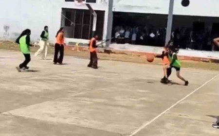 गोरखपुर के सेंट एंड्रयूज कॉलेज में प्रिंसिपल कप का रोमांच:बालिका वर्ग में हुए जबरदस्त मुकाबला, छात्राओं ने दिखाया दमखम