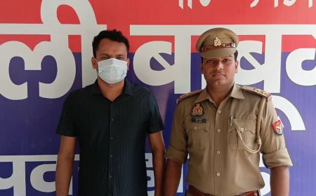 पेट्रोल पंप सेल्समैन से मारपीट का आरोपी गिरफ्तार:हापुड़ में बनखंडा-बीबीनगर रोड से पकड़ा गया, आगे की कार्रवाई जारी