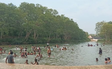 चित्रकूट में मंदाकिनी नदी में डूबा हैंडबॉल खिलाड़ी:प्रदेश स्तरीय प्रतियोगिता में आया था गोंडा का नवीन तिवारी, गोताखोरों ने निकाला शव