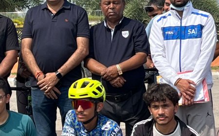 कानपुर में साइकिलिंग ट्रायल आयोजित:ट्रांस गंगा सिटी में खिलाड़ियों ने रफ्तार और सहनशक्ति का प्रदर्शन किया