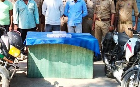 फाइनेंस कंपनी कर्मचारी से लूट का खुलासा, चार गिरफ्तार:49,500 रुपये नकद, टैबलेट और वारदात में प्रयुक्त दो बाइक बरामद