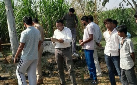 संभल में गौवंशीय पशु का शव मिला:तेंदुए की दहशत, वन विभाग ने देखे फुटमार्क; ग्रामीणों से अकेले जंगल न जाने की अपील