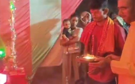बडेरा में नवरात्र पर पूजा-अर्चना आयोजित:सुबह शाम आरती में उमड़े श्रद्धालु, सुख समृद्धि खुशहाली खातिर की प्रार्थना