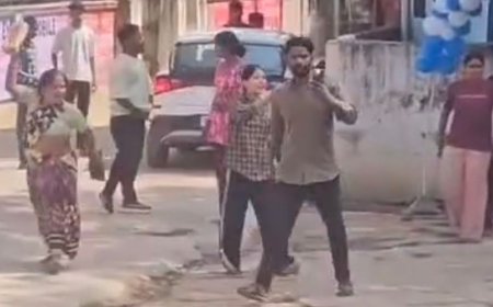 ललितपुर में जेल चौराहे पर दो गुटों में पथराव, VIDEO:पुलिस ने एक पक्ष के 5 लोगों को पकड़ा, दूसरे फरार