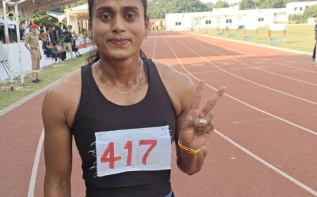 पुलिस एथलेटिक्स प्रतियोगिता में दो नए रिकॉर्ड बने:लखनऊ में दूसरे दिन ट्रैक और साइकिलिंग कॉम्पिटिशन; मेरठ और वाराणसी के खिलाड़ियों ने पदक जीते