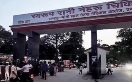 अस्पताल में सिपाही की लाश छोड़कर भागे:प्रयागराज में निलंबित पुलिसकर्मी की मौत, सुबह अचेत हालत में पहुंचाया गया था SRNH