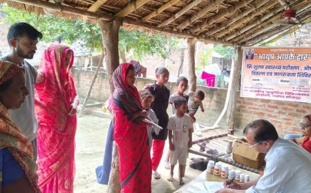 गनेशपुर में आयुर्वेदिक चिकित्सा शिविर:ग्रामीणों को योगासन और प्राणायाम की जानकारी देकर किया जागरूक