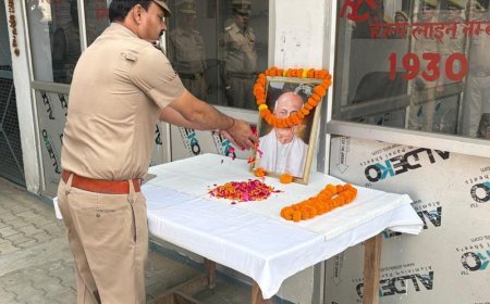 मुजरिया थाने में राष्ट्रीय एकता दिवस कार्यक्रम:सरदार वल्लभभाई पटेल जयंती पर प्रभारी निरीक्षक ने पुलिस स्टाफ को दिलाई शपथ