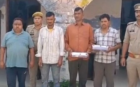 प्रधान पति को गोली-मारने के मामले में 4 आरोपी गिरफ्तार:बदायूं में करैंगी रेलवे स्टेशन के पास से पकड़े गए आरोपी, तमंचा और कारतूस बरामद