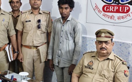 प्रयागराज जीआरपी ने रेलवे ओवरब्रिज से वाहन चोर पकड़ा:चोरी की 70 हजार की बाइक बरामद, आरोपी कोर्ट में पेश
