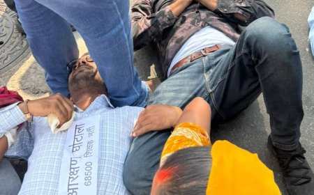 लखनऊ में 68500 शिक्षक भर्ती अभ्यर्थियों का प्रदर्शन:केशव प्रसाद मौर्या का घेरा, पुलिस टांग कर ले गई , प्रदर्शन के दौरान अभ्यर्थी कि तबियत बिगड़ी
