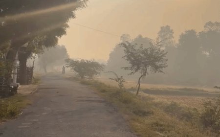 प्रयागराज में AQI 220 के पार, धुप के साथ धुंध:रात में ओस और कोहरे से बढ़ रही ठंडक, न्यूनतम तापमान 21 डिग्री