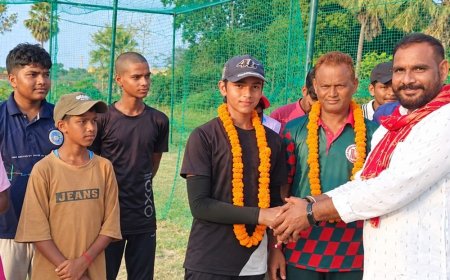 करहां में शिवाजी का सम्मान:अंडर-14 स्टेट टीम में चयनित होने पर परिजनों ने जताया गर्व