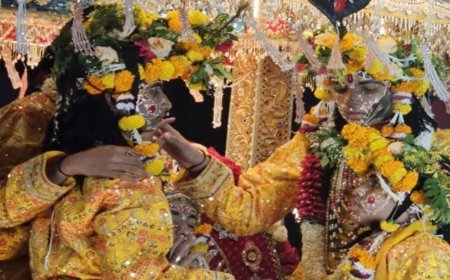 मथुरा के कोसी का ऐतिहासिक भरत मिलाप मेला:पुष्पक विमान में विराजकर अवध पहुंचे राम,भक्तों ने भरत को कंधों पर चलाकर दिया रास्ता