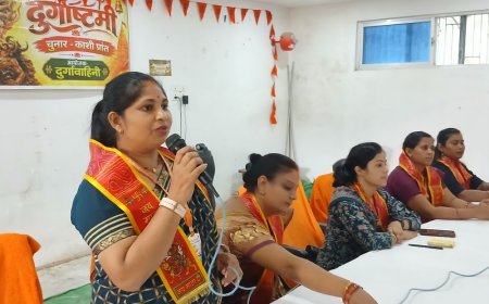 दुर्गाष्टमी पर नारी शक्ति का सम्मान:नारी के सम्मान से होता है देवताओं का वास, अष्टमी पर बताया शक्ति का महत्व