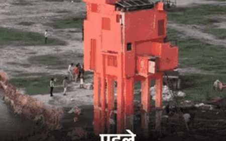 भक्तों की लगती थी भीड़, गंगा कटान से गिरा वायरल-आश्रम:माघ मेला में होता था विशाल भंडारा, दूर-दूर से आते हैं भक्त, 60 घंटे से शिष्य का नहीं मिला सुराग