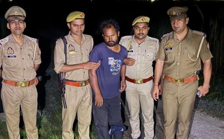 बलिया में आधी रात में गौ तस्कर का हाफ एनकाउंटर:तमंचा और कारतूस बरामद, सड़क पर घूम रहे गोवंश को काटने के लिए बिहार भेजता था