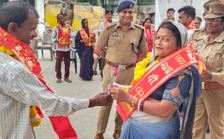 मिशन शक्ति में सुलह के बाद 8 दंपती सम्मानित:पुलिस ने लिया खुशहाल जीवन का फीडबैक, एसपी सिटी ने टीम की सराहना की