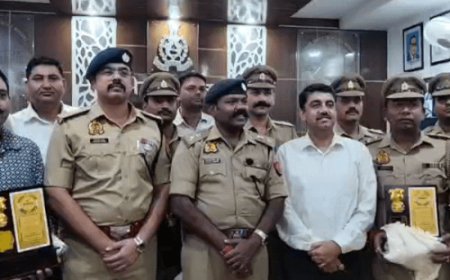 खेल कारोबारी चोरी में खुलासा करने वाली पुलिस टीम सम्मानित:300 से अधिक सीसीटीवी कैमरे खंगालकर पकड़े थे चार आरोपी