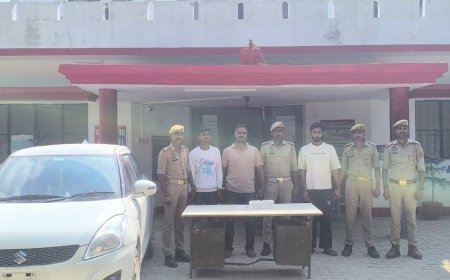 प्रतापगढ़ में 40 ग्राम MD ड्रग्स के साथ 3 गिरफ्तार:अनुमानित कीमत 10 लाख, कार भी बरामद