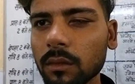 मैनपुरी में उधारी मांगने पर युवक को पीटा:पिता-पुत्र पर आंख फोड़ने का आरोप, पुलिस ने मेडिकल कराया