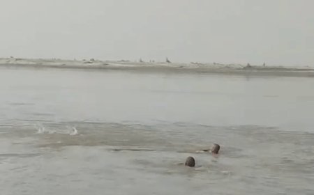 प्रयागराज में रामनवमी पर गंगा में डूबे 2 लोग:एक-दूसरे को बचाने में 4-5 लोग तेज बहाव में फंसे, दो की तलाश जारी