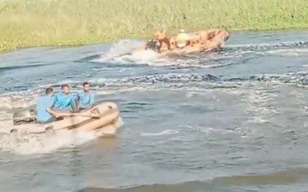 गोंडा में विसर्जन के दौरान हुए हादसे में शव बरामद:16 घंटे चला रेस्क्यू, हादसे में 6 लोग डूबे थे 3 की हुई मौत