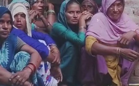 संभल में बेटे के हाथों में मां ने दम तोड़ा:चलती बाइक से उछलकर गिरी, अस्पताल ले जाते समय तोड़ा दम