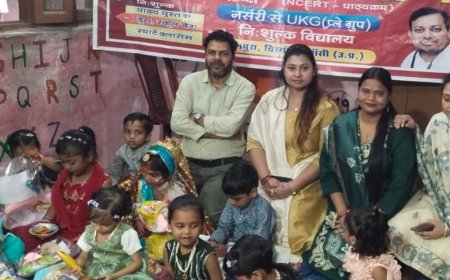 चिरगांव में नवरात्रि उत्सव:ज्ञान मंदिर में बच्चों ने नृत्य से की देवी की आराधना, पर्व का आध्यात्मिक महत्व बताया