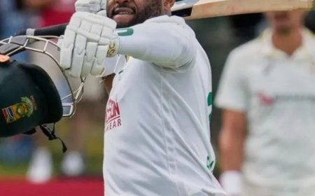 ऑस्ट्रेलिया के खिलाफ साउथ अफ्रीका मजबूत स्थिति में:दूसरे टेस्ट में कप्तान बावुमा ने 179 रन बनाए; मार्को यानसन और साइमन हार्मर की फिफ्टी