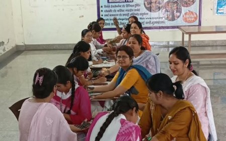 मुजफ्फरनगर कॉलेज में मेहंदी मेला:स्टॉल पर छात्राओं ने दिखाई प्रतिभा, स्वरोजगार के अवसरों की जानकारी मिली