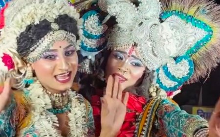 बैरहना मेले में राधा कृष्ण की रास लीला बनी आकर्षण:रामदल धूमधाम से निकला, महापौर-विधायक ने आरती उतारी