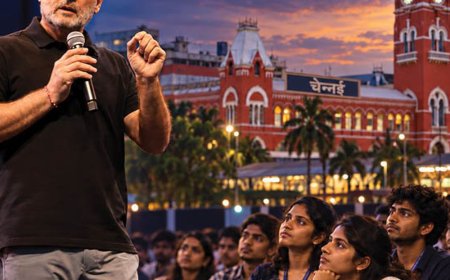 राहुल गांधी के 'छात्रों की गूंज' की दक्षिण में एंट्री:चेन्नई में छठवां कार्यक्रम, दक्षिण भारत में 15-29 साल के 7.5 करोड़ युवाओं पर फोकस