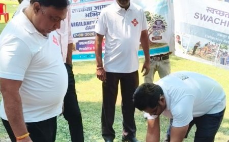 बैंक में पौधारोपण अभियान:बैंक अधिकारियों ने पौधे रोपकर दिलाया संरक्षण का संकल्प